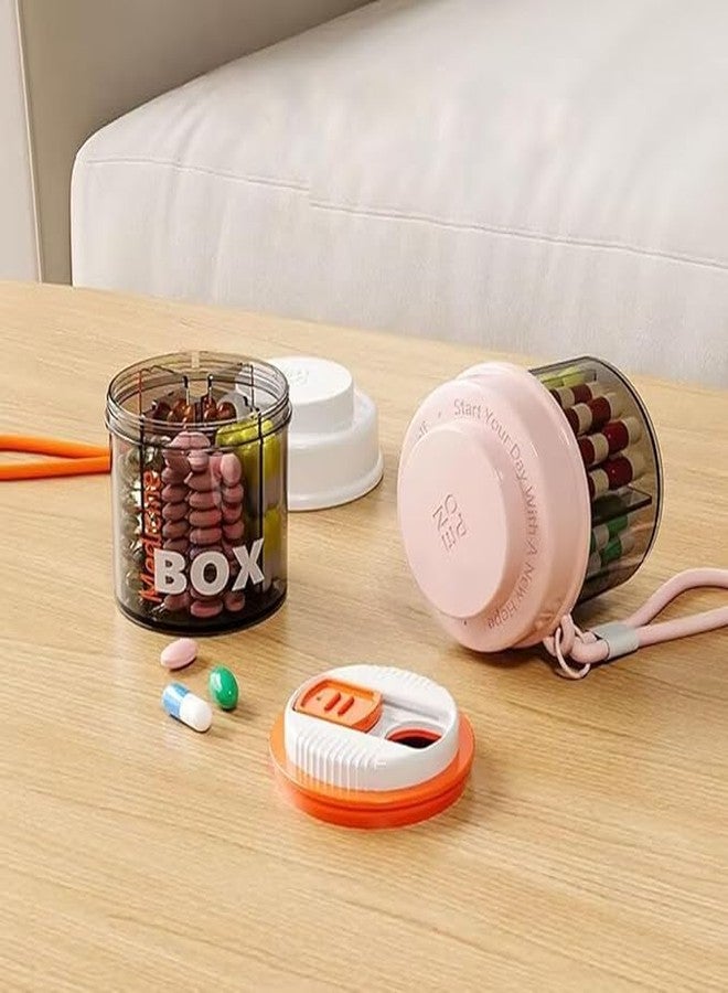 TAPUJI Pill Organizer Container FOR Travel | Cute Small Daily Personal Portable Mini 7 Day OR Weekly Compact medicine box for adults Aesthetic Pocket, Handbag pill storage organizer (Pack of 1) - Image 3